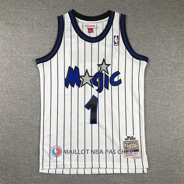 Maillot Enfant Orlando Magic Tracy McGrady NO 1 Mitchell & Ness 2003-04 Blanc